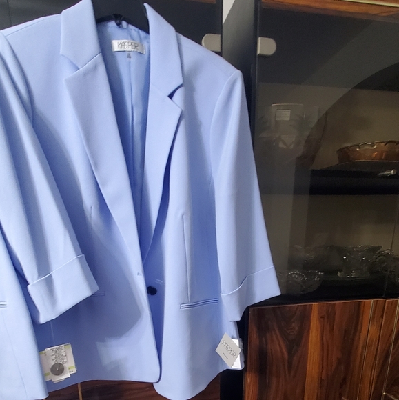 NWT Kasper Woman Light Blue Color Jacket; Lined; Szs 18W & 20W; $55 Each. - Picture 6 of 13
